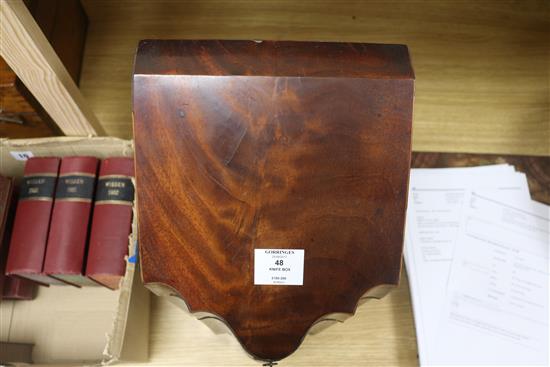A George III mahogany knife box